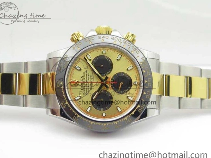 Best On Gold JH Ceramic Bracelet A7750 Dial SS YG SS Daytona Bezel YG Edition 0830